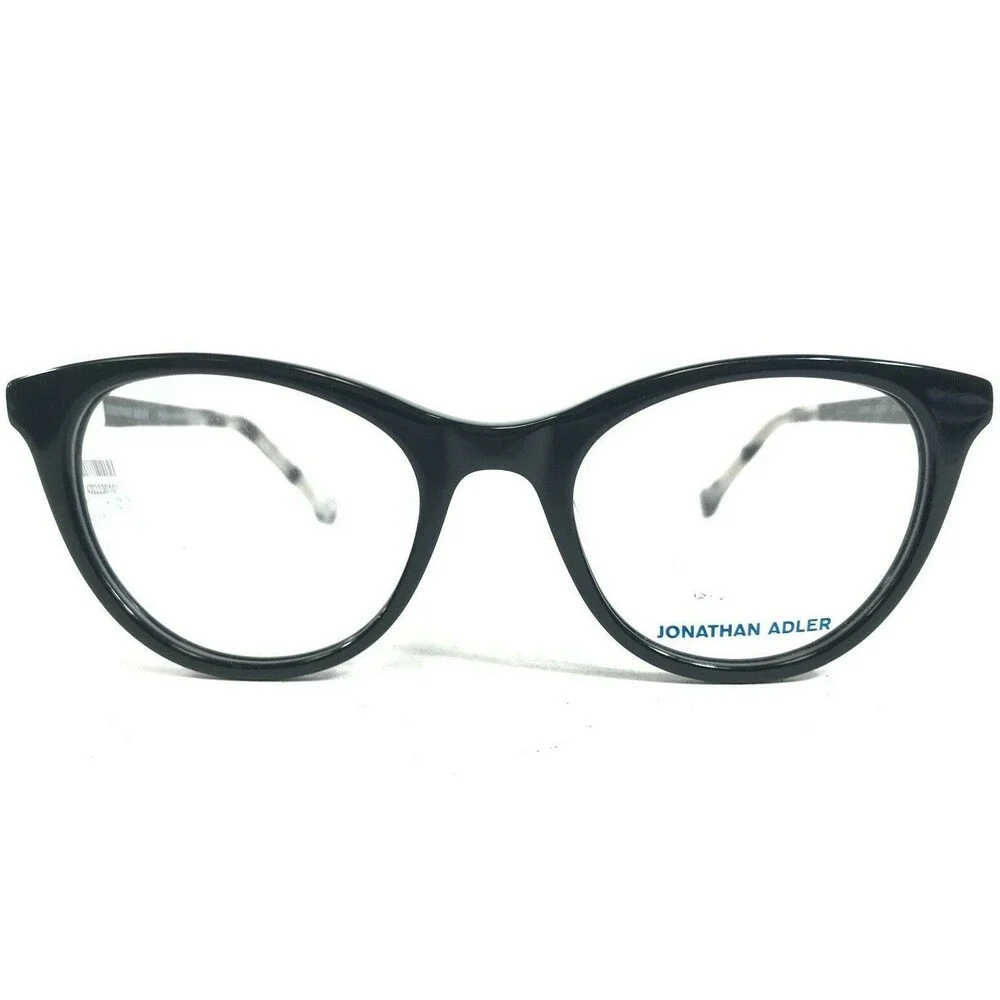 Jonathan Adler Eyeglasses Frames JA307UF Black Gray Marble Cat Eye 51-20-140